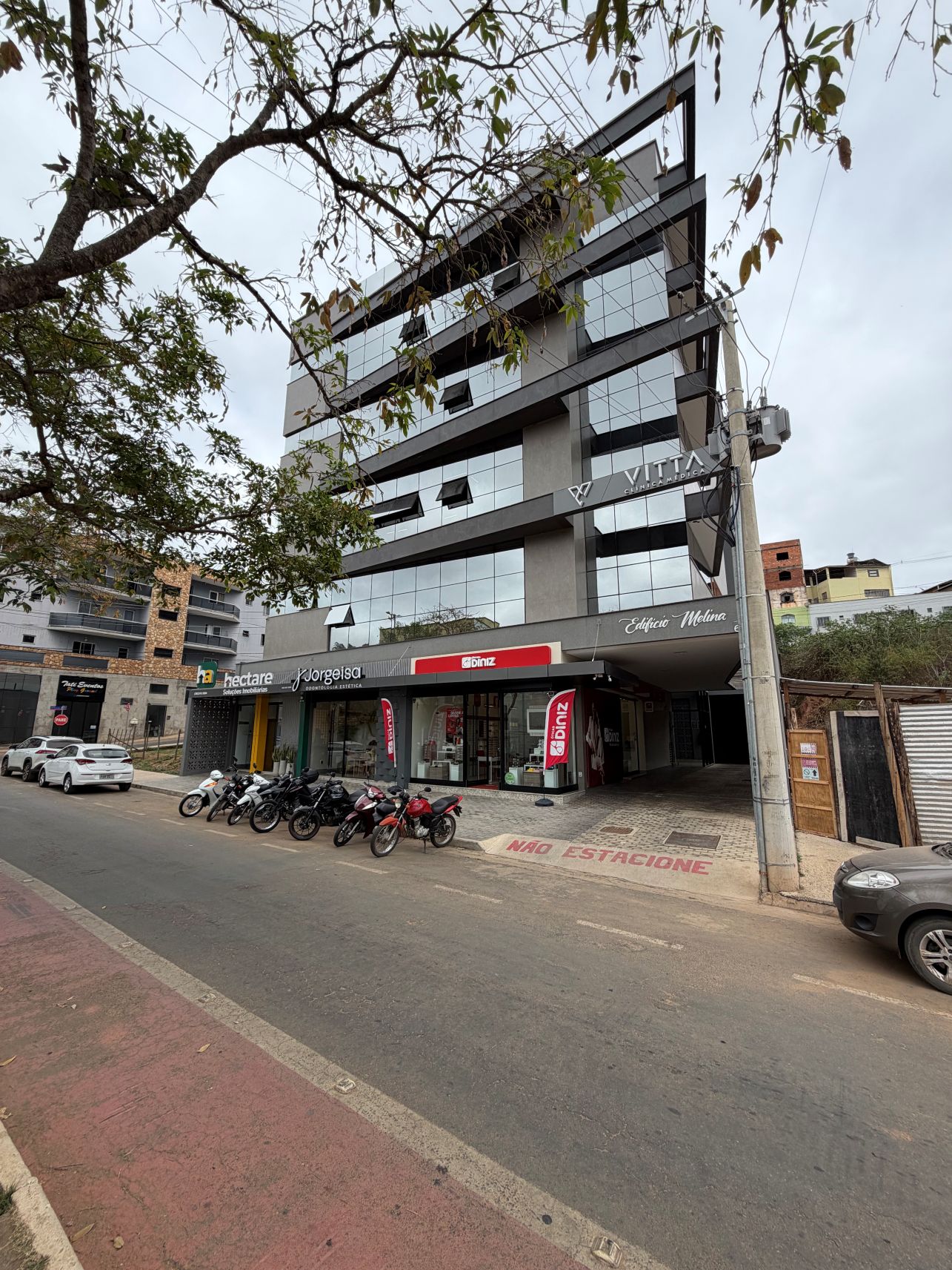 Fachada do Edifício Melina, onde fica a Clínica Vitta